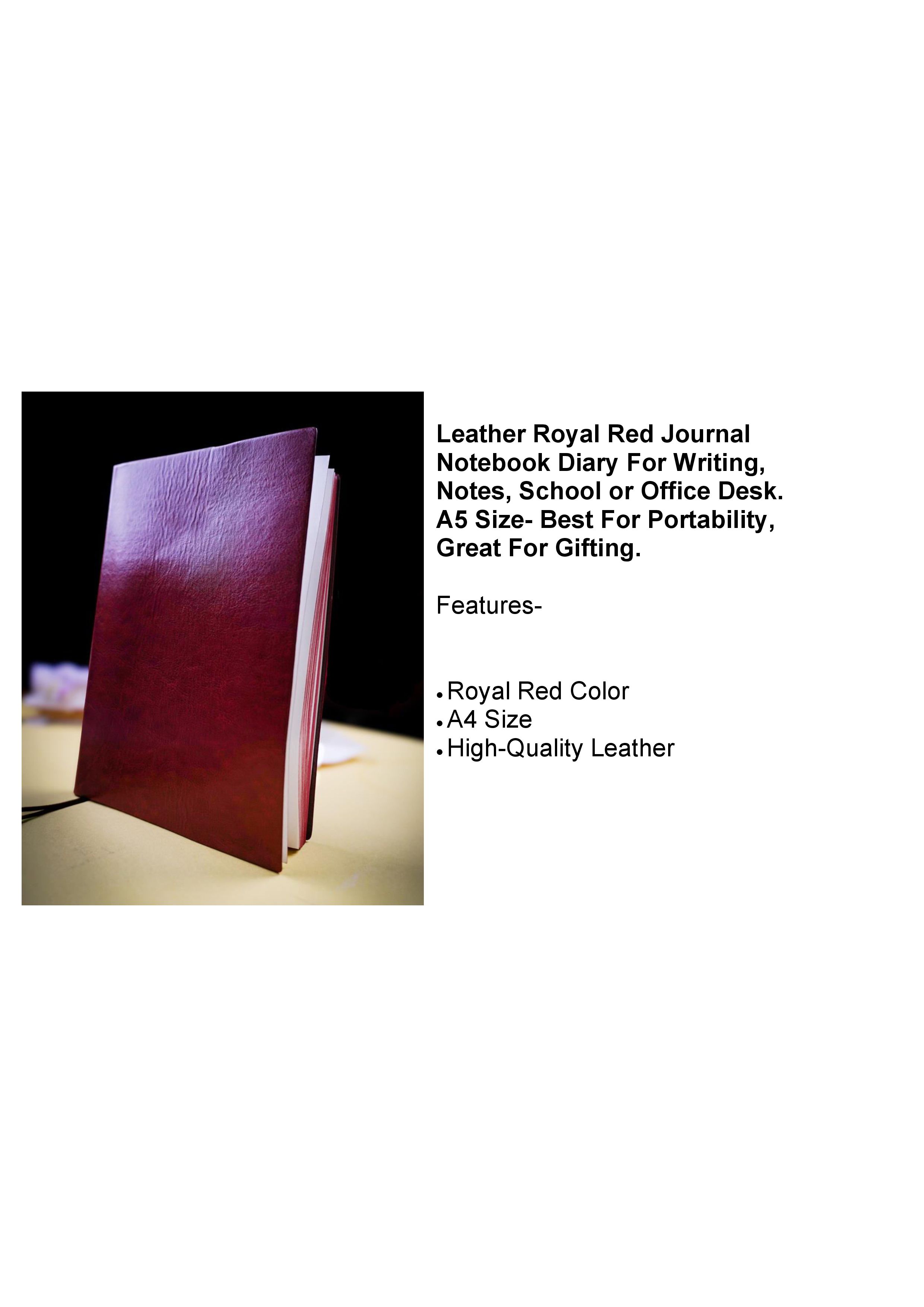 Leather Royal Red Journal